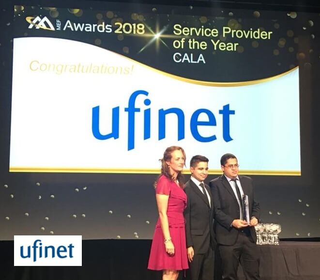 A UFINET recebe o Prêmio MEF «Melhor Fornecedor de Serviços do Ano-CALA»