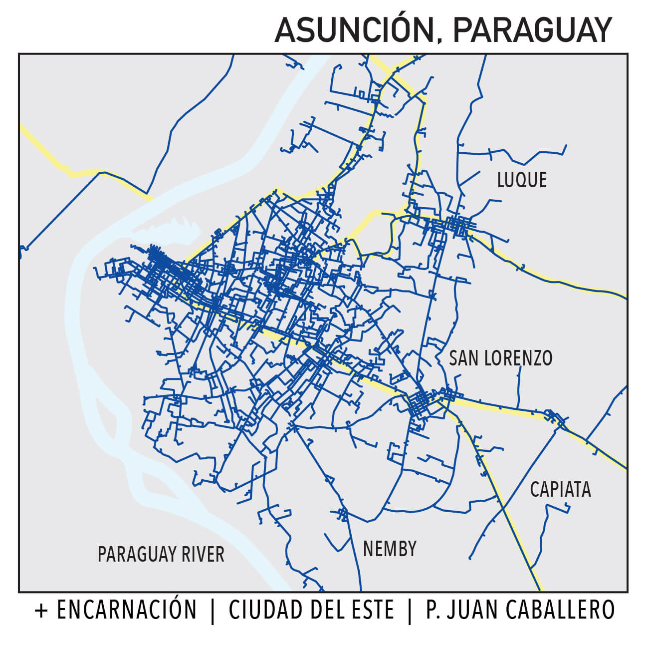 Capillarity Paraguay map Ufinet