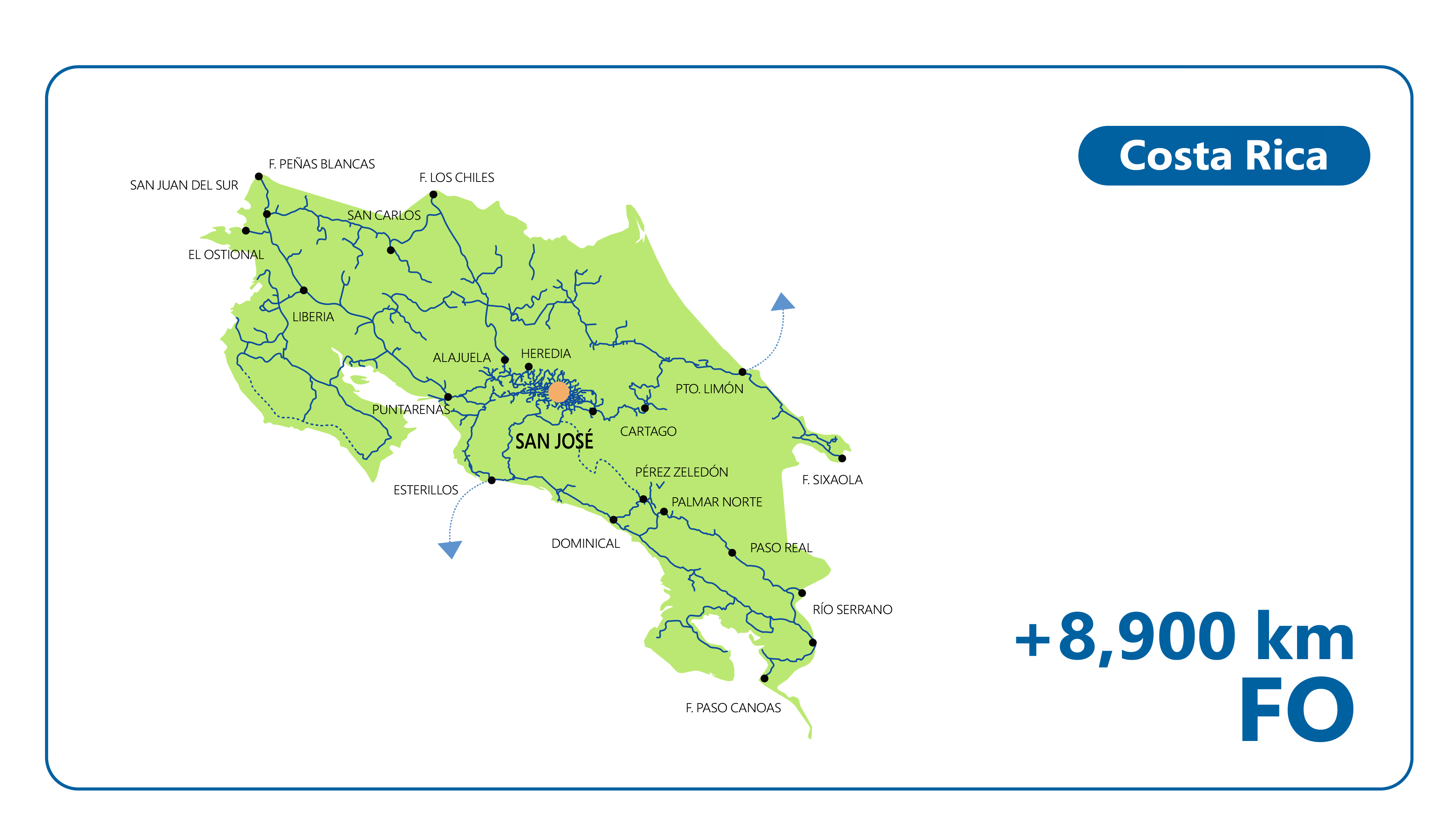 Mapa Red Costa Rica UFINET