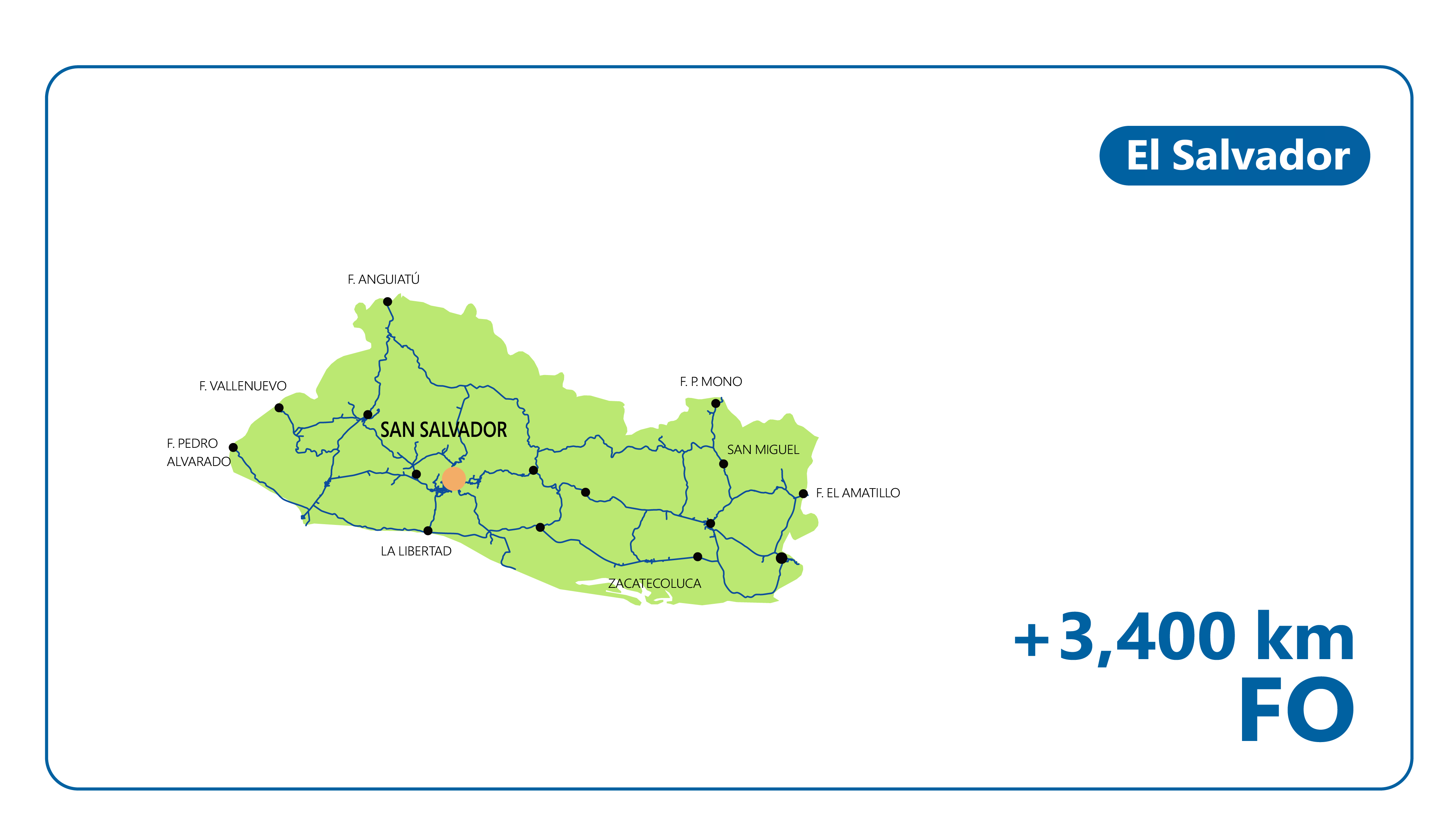 Mapa Red El Salvador UFINET