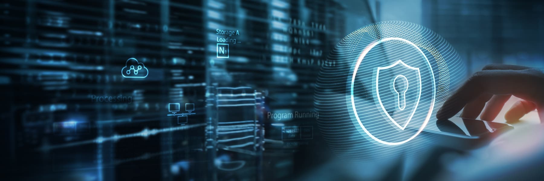 Imagen que ilustra la ciberseguridad futura y la importancia de la seguridad de datos en Monitoreo LAN&WAN