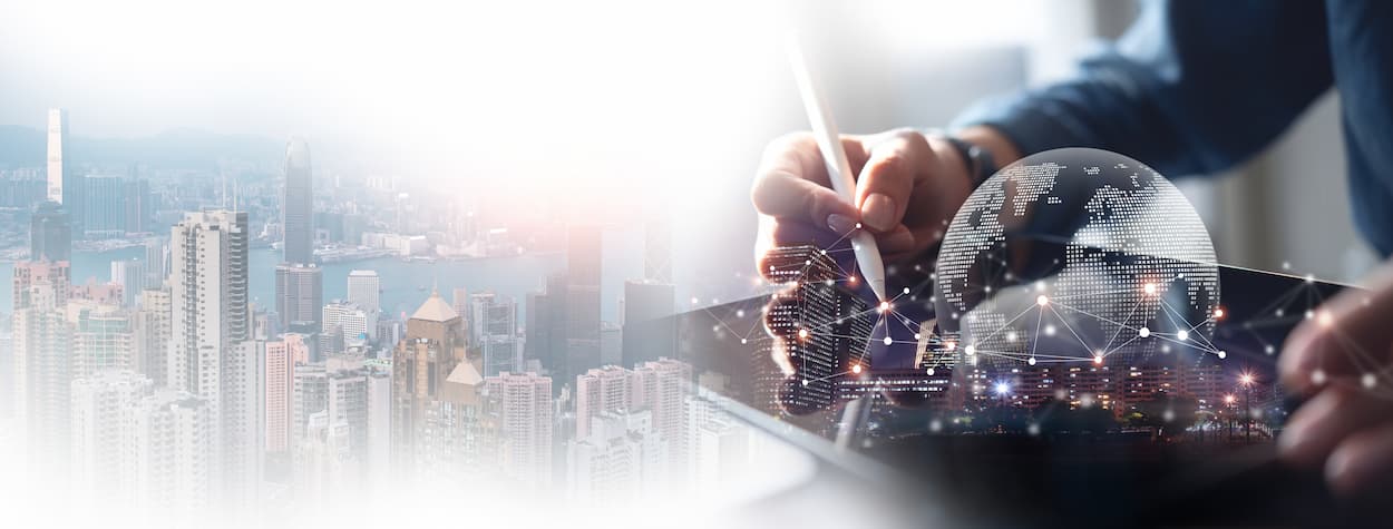 Estrategia global que une tecnología y colaboración para impulsar el crecimiento empresarial en una era digital con Cloud connectivity.